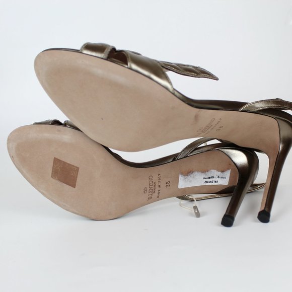 NEW Valentino Metallic Butterfly Sandals | Runway Style for Party & Events - Picture 12 of 14